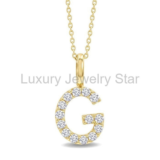 Classic 'G' Initial Diamond Pendant