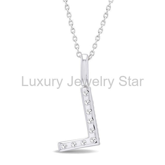 Classic 'L' Initial Diamond Pendant