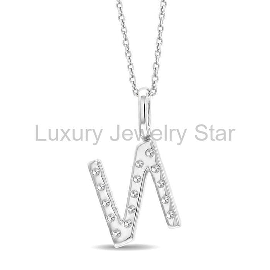 Classic 'N' Initial Diamond Pendant