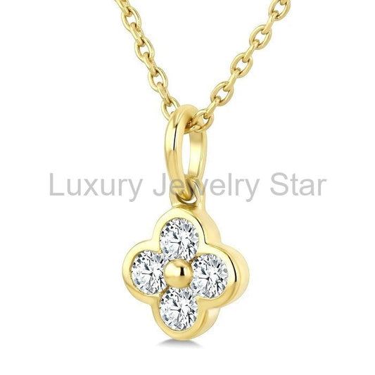 Clover Bezel Petite Diamond Fashion Pendant
