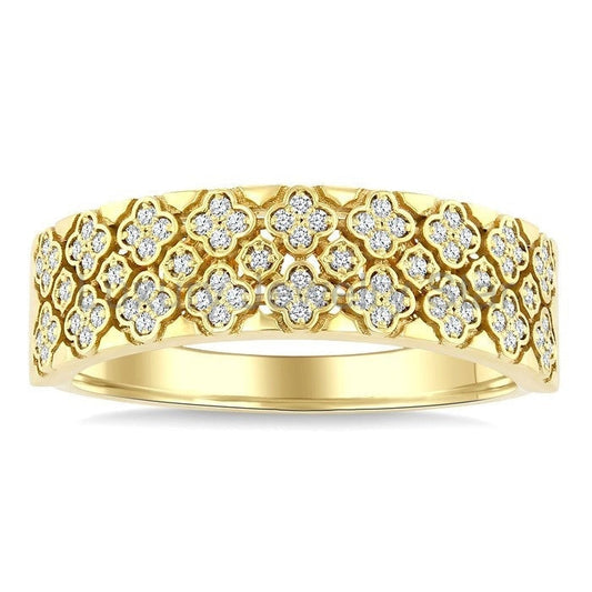 Clover Honeycomb Diamond Fashion Band - image 2