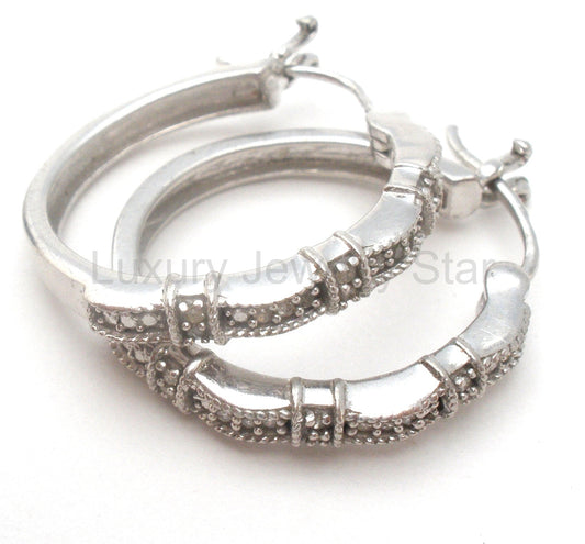Diamond Hoop Earrings