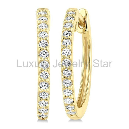 Diamond Hoop Earrings
