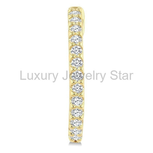 Diamond Hoop Earrings - image 2