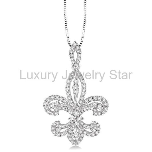 Fleur De Lis Diamond Pendant
