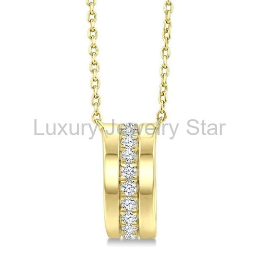Golden Glow Diamond Fashion Pendant
