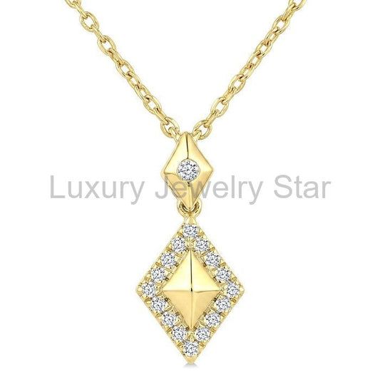 Golden Glow Kite Shape Diamond Fashion Pendant