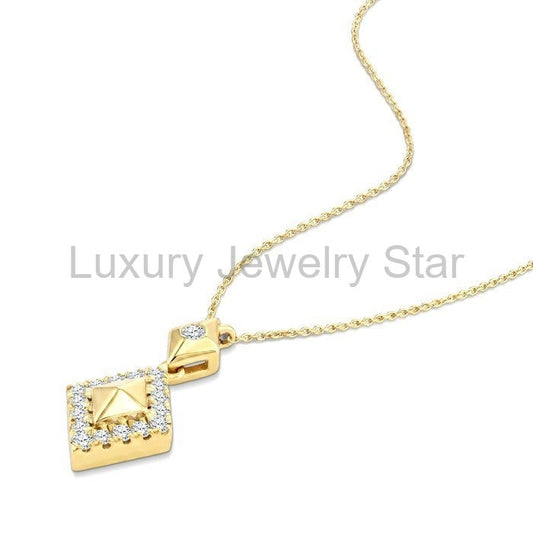 Golden Glow Kite Shape Diamond Fashion Pendant