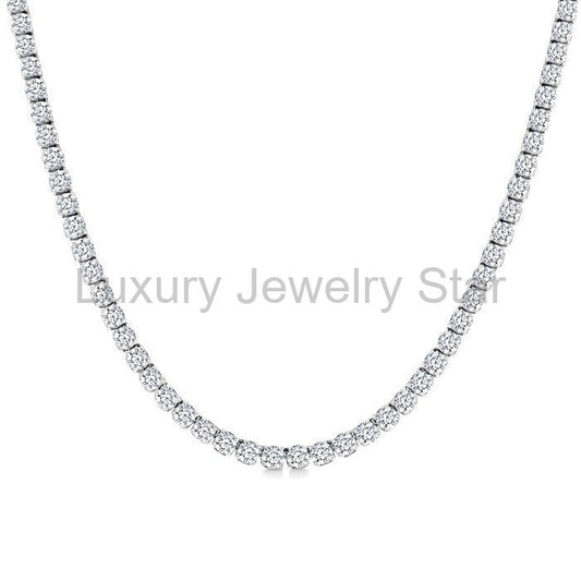 Halfway Diamond Tennis Necklace - image 2