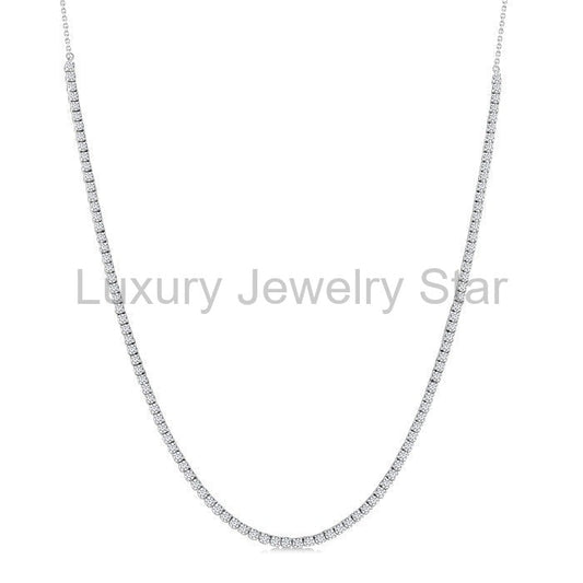 Halfway Diamond Tennis Necklace