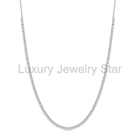 Halfway Diamond Tennis Necklace