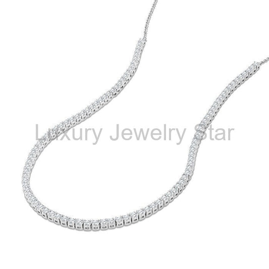 Halfway Diamond Tennis Necklace - image 2