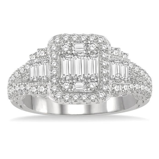 Halo Fusion Diamond Engagement Ring