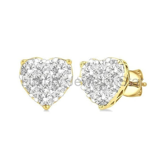 Heart Shape Lovebright Essential Diamond Stud Earrings