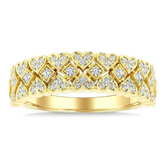 Heart Shape Weave Diamond Fashion Band - image 2