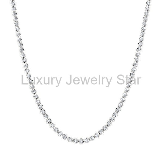 Illusion Diamond Tennis Necklace