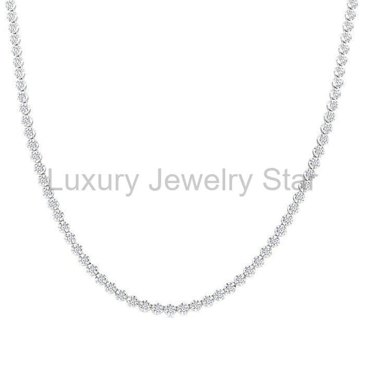 Illusion Diamond Tennis Necklace