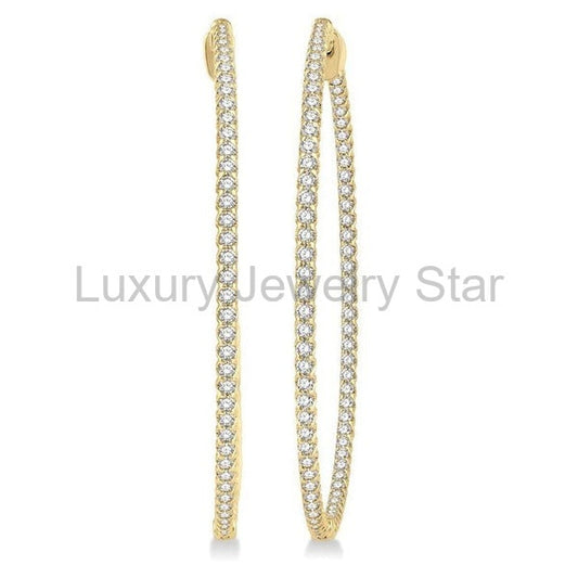 Inside-Out Diamond Round Hoop Earrings