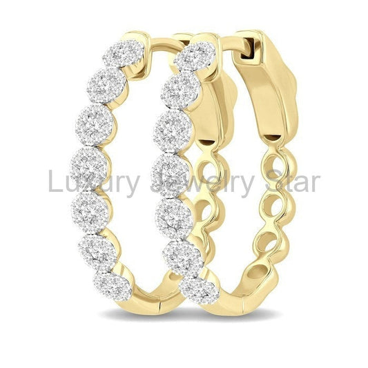 Lovebright Essential Diamond Hoop Earrings - image 2