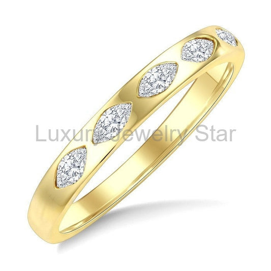Marquise Shape Diamond Fashion Band