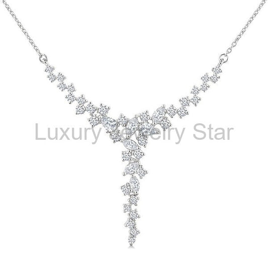 Mixed Shape Scatter Diamond Necklace