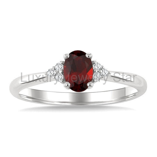 Oval Shape Gemstone & Diamond Ring - image 2
