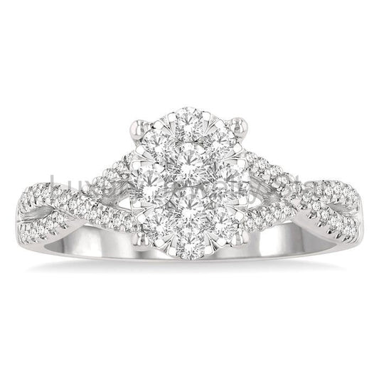 Oval Shape Lovebright Diamond Engagement Ring - image 2