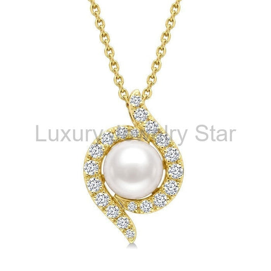 Pearl & Diamond Fashion Pendant