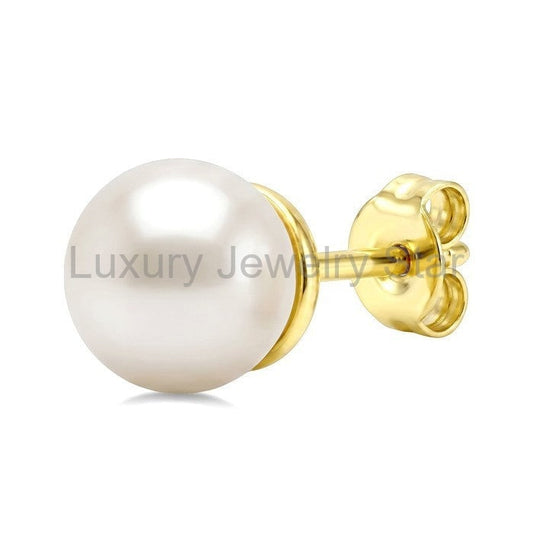 Pearl Stud Earrings - image 2