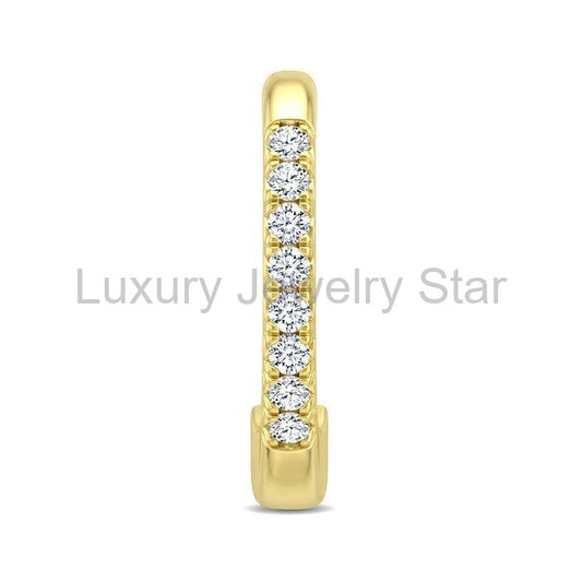 Petite Diamond Fashion Huggie Cuff Earrings - image 2