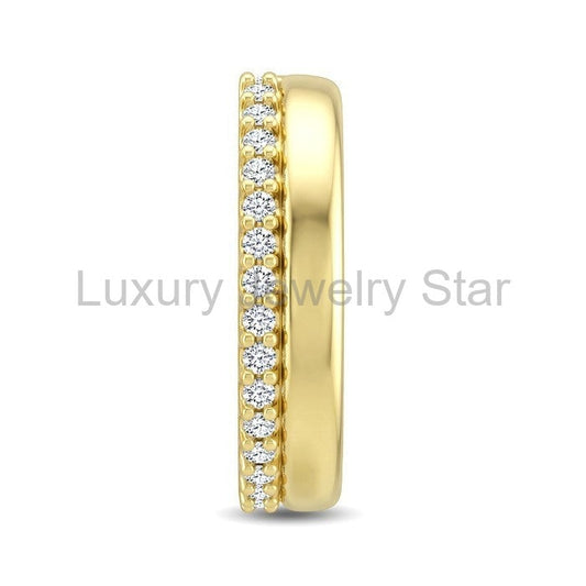 Petite Diamond Fashion Huggie Cuff Earrings - image 2