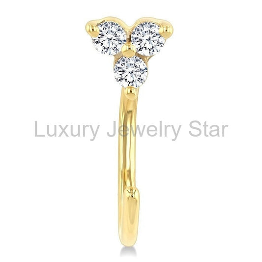 Petite Diamond Huggie Earrings - image 2