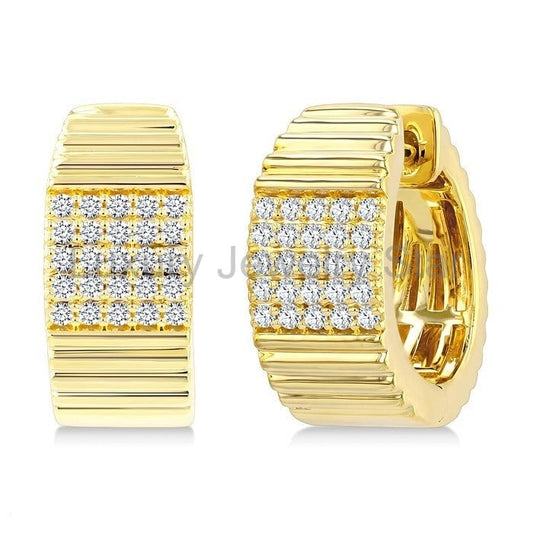 Pirouette Diamond Fashion Hoop Earrings