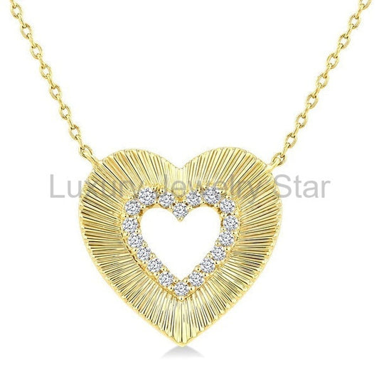 Pirouette Heart Shape Diamond Fashion Pendant