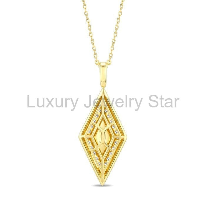 Rhombus Shape Diamond Fashion Pendant