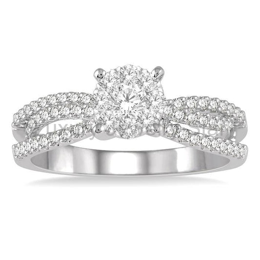 Round Shape Lovebright Diamond Engagement Ring - image 2