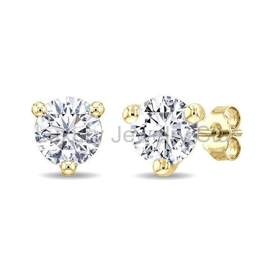 Round Shape Martini Diamond Stud Earrings