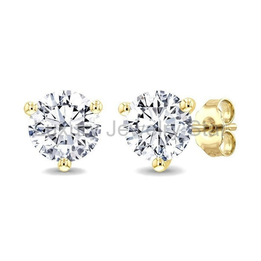Round Shape Martini Diamond Stud Earrings