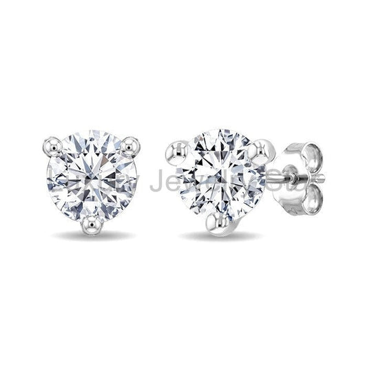 Round Shape Martini Diamond Stud Earrings