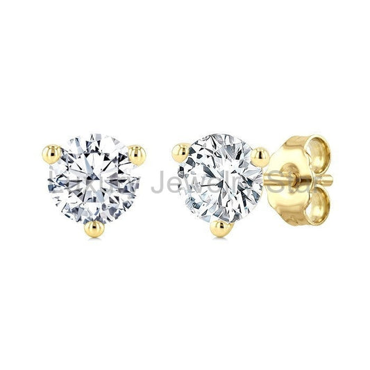 Round Shape Martini Diamond Stud Earrings