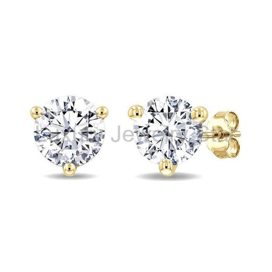 Round Shape Martini Diamond Stud Earrings