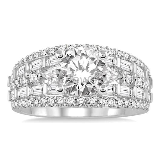 Round Shape Semi-Mount Diamond Engagement Ring - image 2