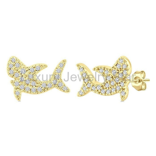 Shark Petite Diamond Fashion Earrings