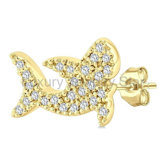 Shark Petite Diamond Fashion Earrings - image 2