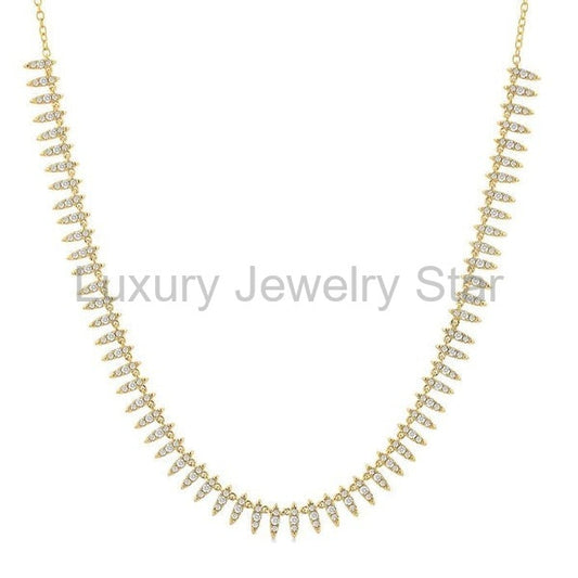 Spike Diamond Fashion Necklace