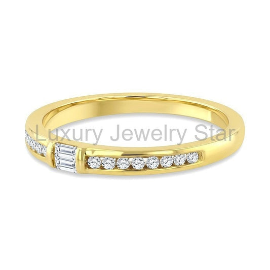 Stackable Baguette Diamond Fashion Band - image 2