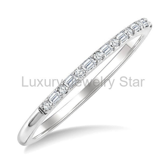 Stackable Baguette Diamond Fashion Band
