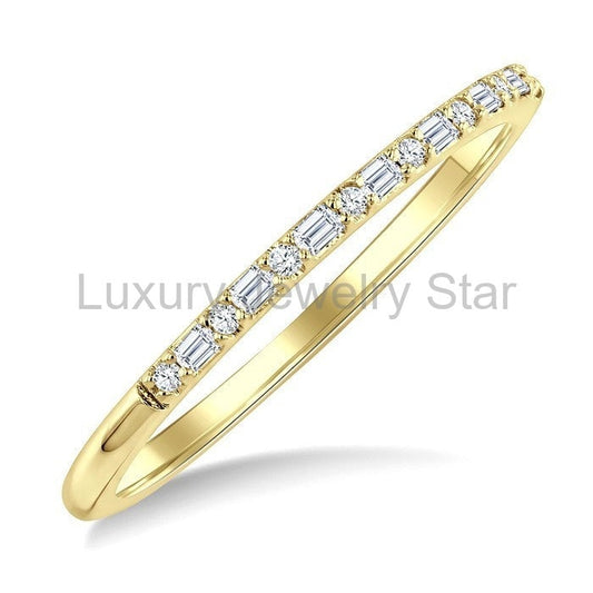 Stackable Baguette Diamond Fashion Band