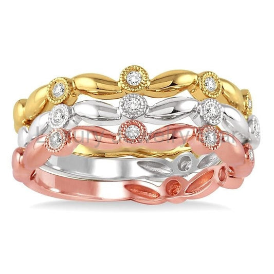 Stackable Diamond Band Set - image 2