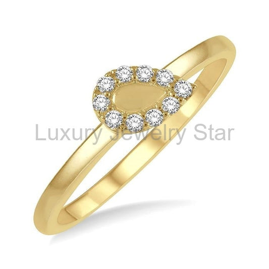 Stackable Pear Shape Diamond Fashion Band